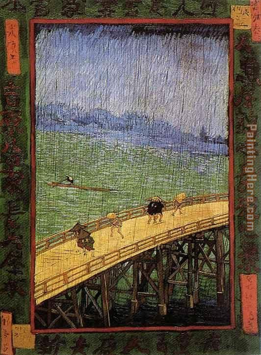 Bridge in the Rain painting - Vincent van Gogh Bridge in the Rain art painting